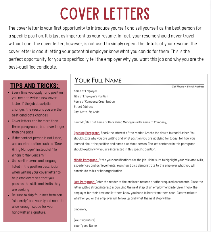 Microsoft Office Skills for Resumes & Cover Letters