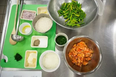 food items on table as part of the nicholls state university dietetics program degree