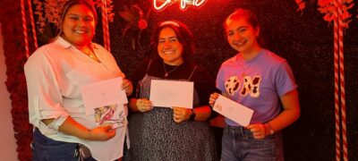 Image of three students Annelle Fletcher, Erica Chavez, and Katherine Dean.