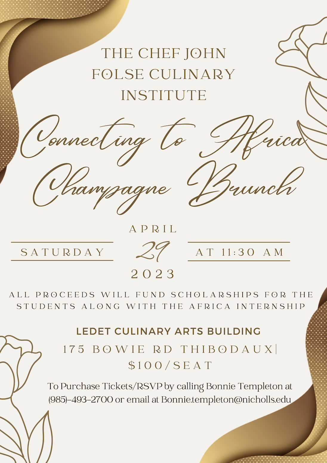 Chef John Folse Culinary Institute To Host Brunch Fundraiser Nicholls Chef John Folse Culinary Institute To Host Brunch Fundraiser Nicholls