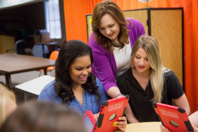 teacher teaching students