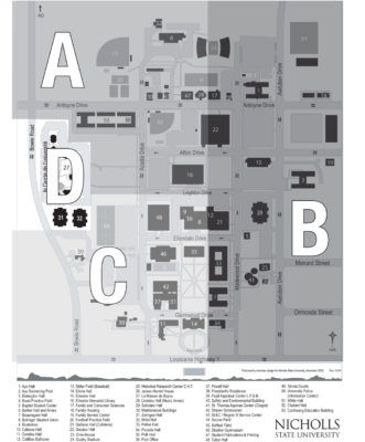 Map - Nicholls State University Parking Map